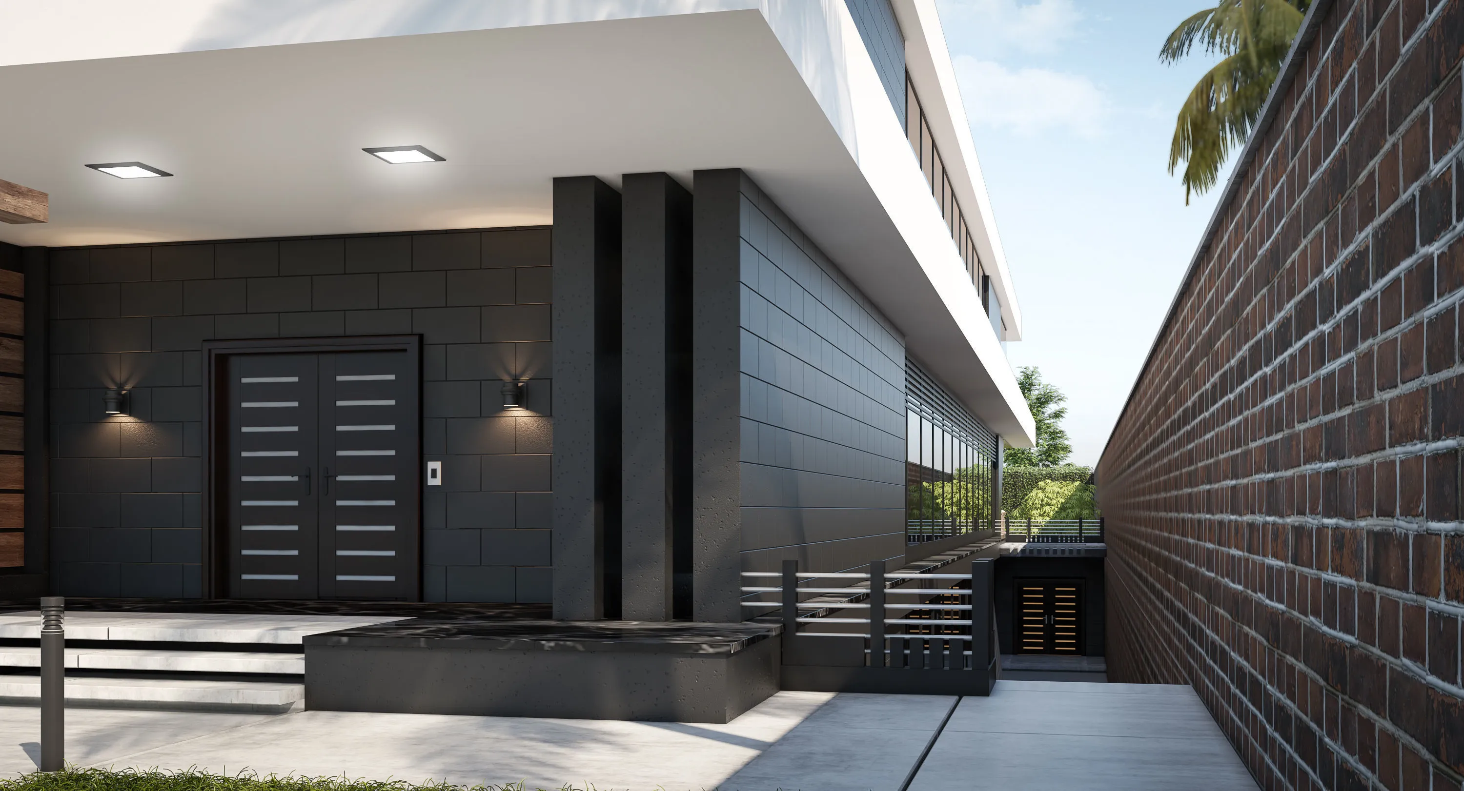 Project: Casa Ventana - view of front right corridor